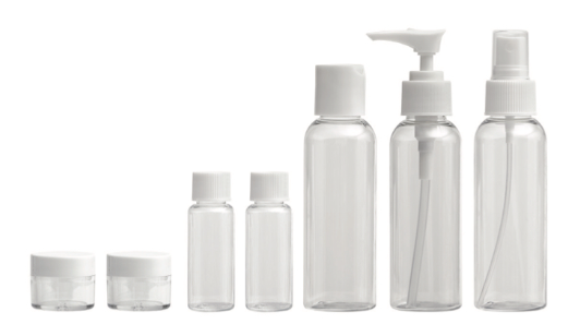 SNS 7 PC. CLEAR TRAVEL BOTTLE SET