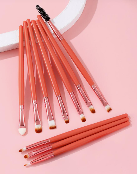 TAN/ROSE BRUSH SET 10PCS