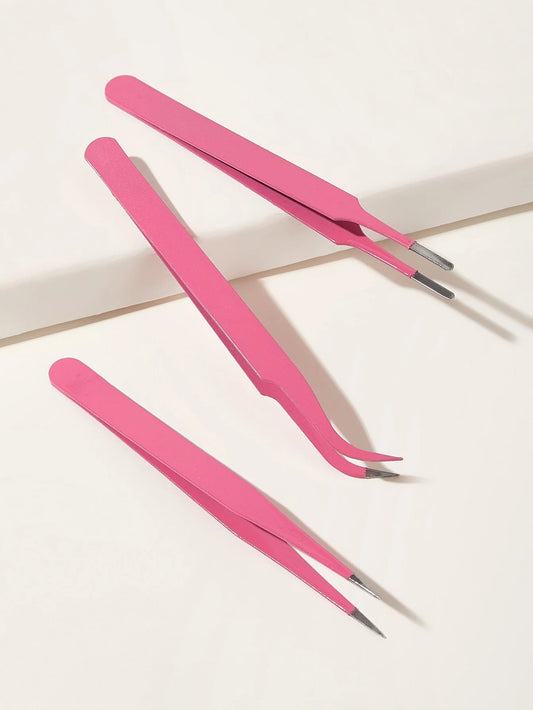 3pcs Stainless Steel Tweezers