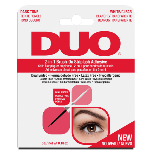 DUO 2-in-one Clear and Dark Brush-on Adhesive