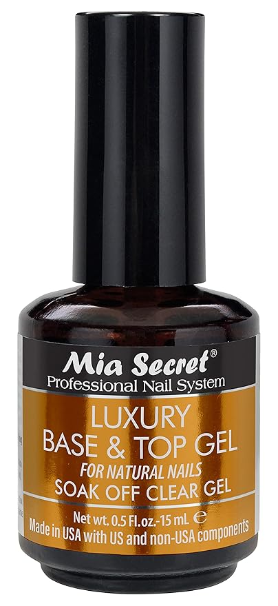 Mia Secret Luxury UV Base and Top Gel coat for gel nail polish, 15 ml
