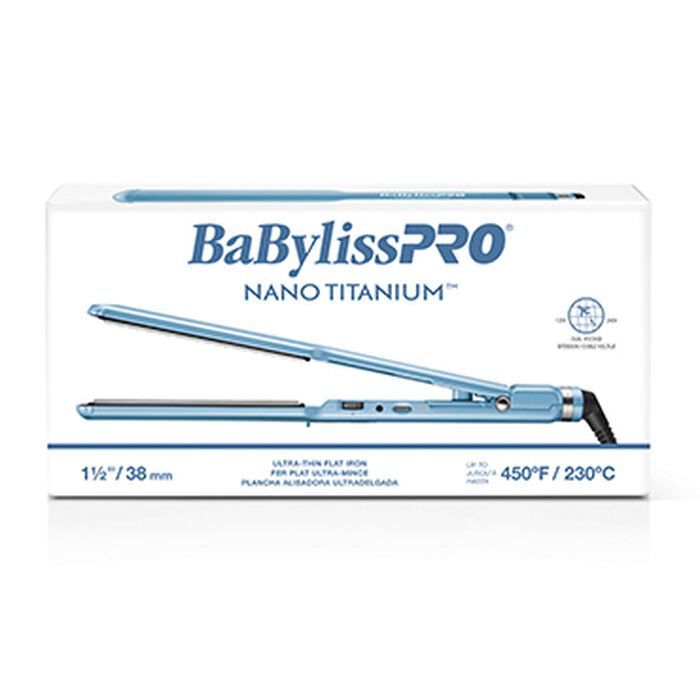 PLANCHA PARA EL PELO ULTRAFINA BABYLISSPRO® NANO TITANIUM™ DE 1½"