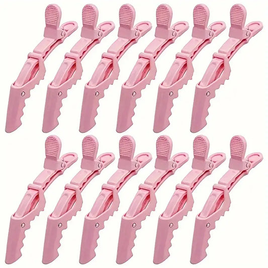 12pcs Solid Color Alligator Hair Clips